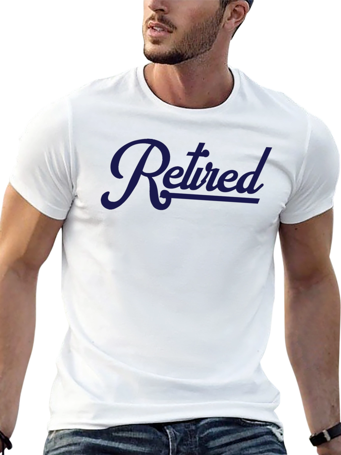 Retired Graphic Tee - Mens Casual Black T-Shirt
