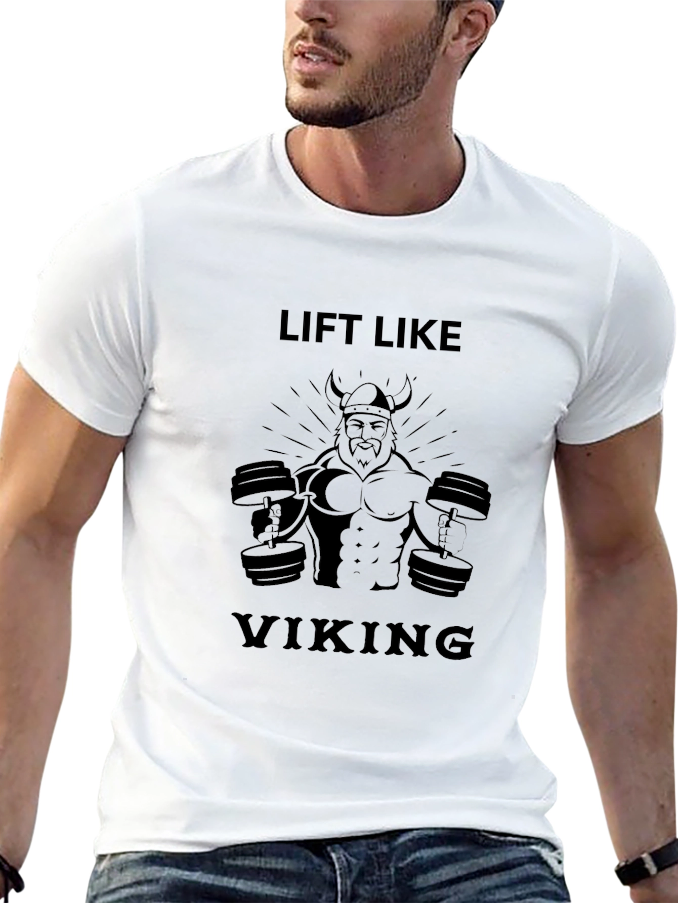Lift Like Viking T-Shirt Black Graphic Tee