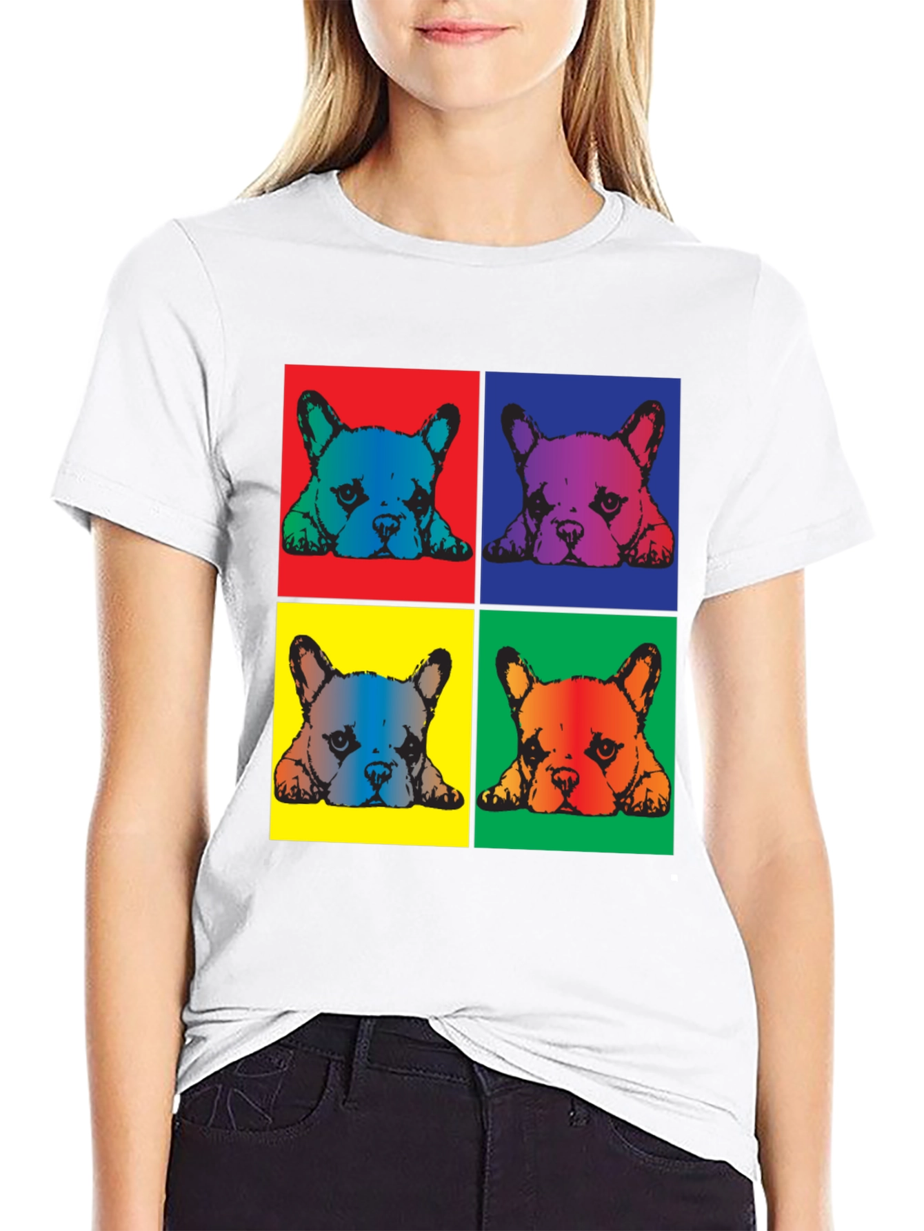 Pop Art French Bulldog Graphic Tee