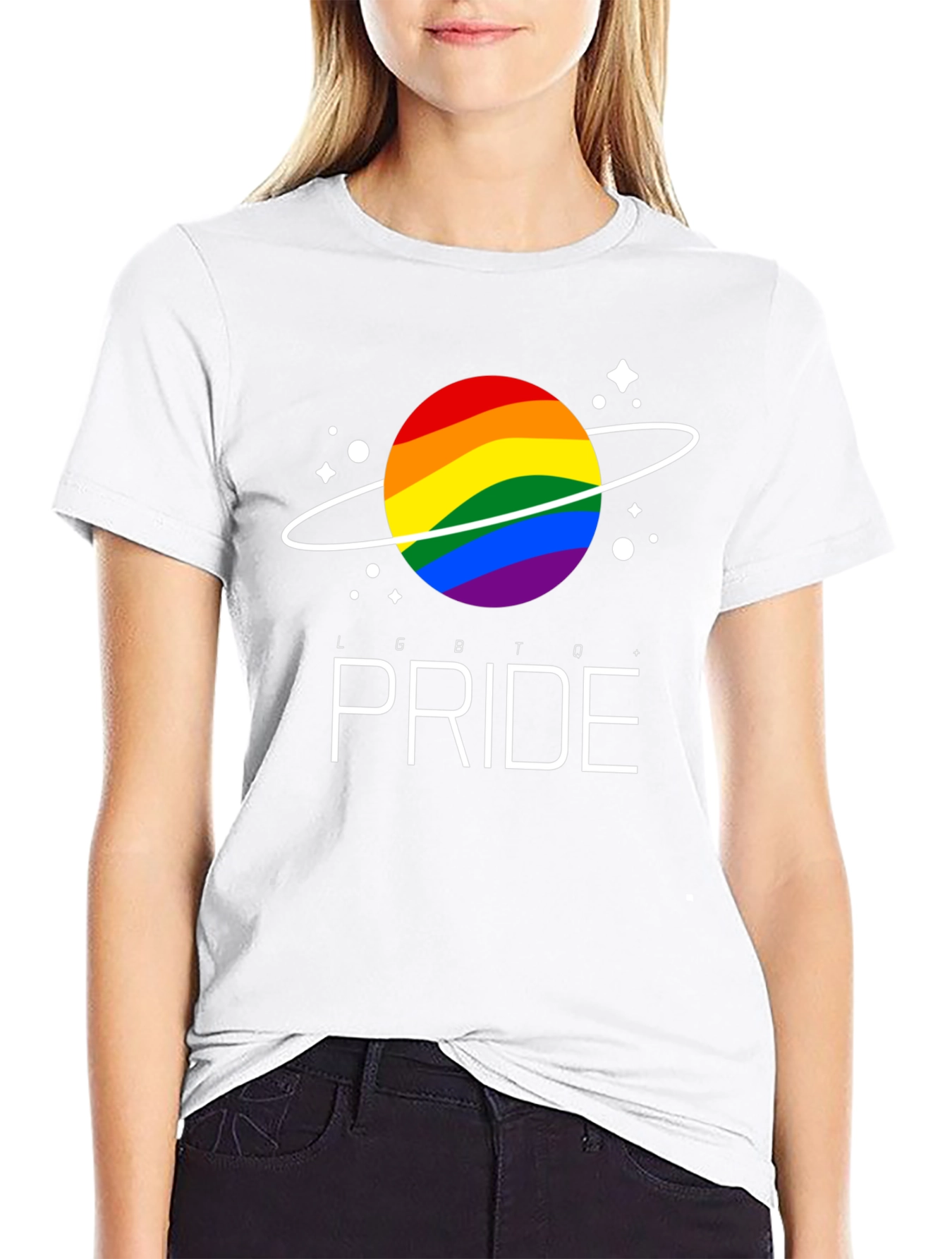LGBTQ Pride Planet T-Shirt - Unisex Black Tee