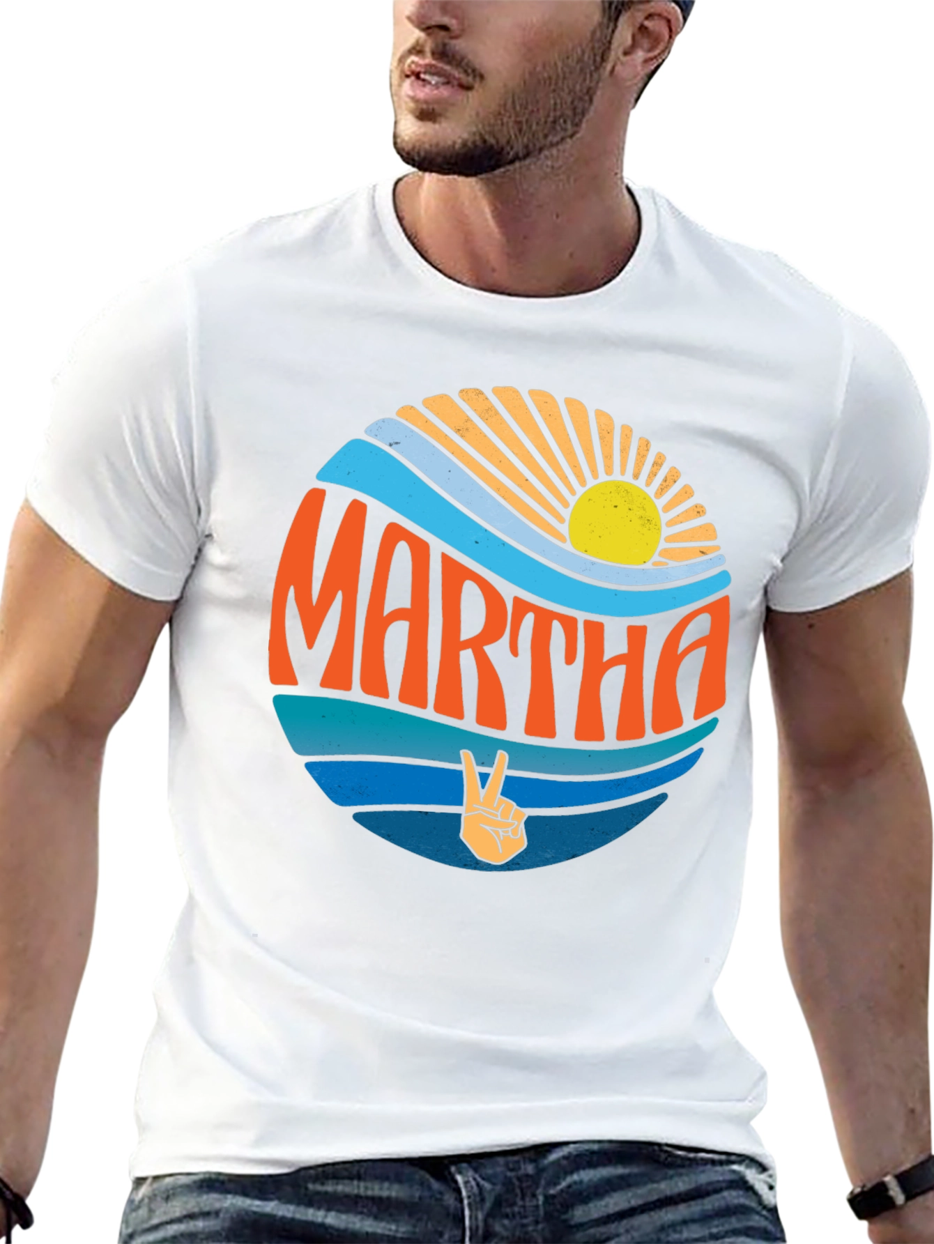 Retro Martha Peace Sign T-Shirt