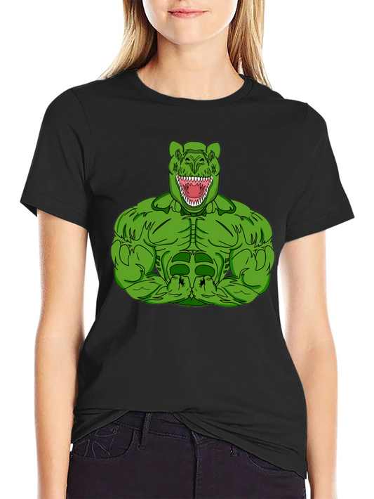 Dino Hulk Black T-Shirt - Graphic Tee for Men