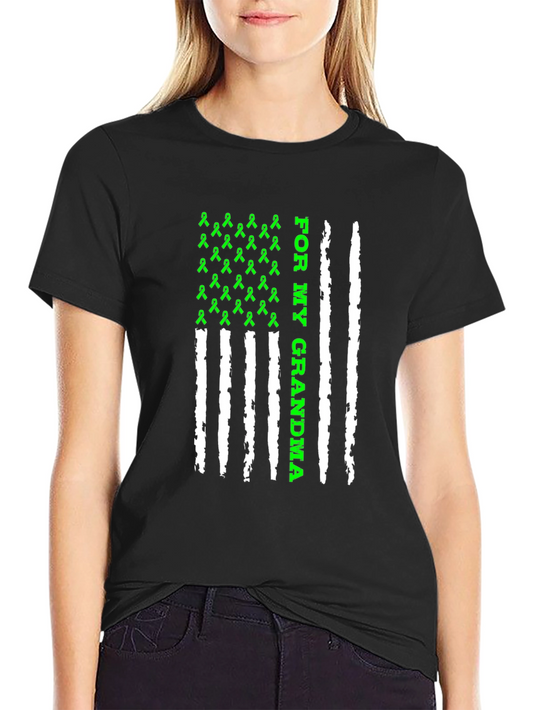 For My Grandma Awareness Ribbon Graphic Tee