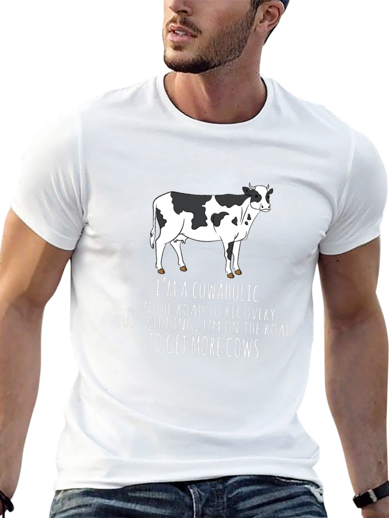 Cowaholic T-Shirt - Funny Cow Lover Tee