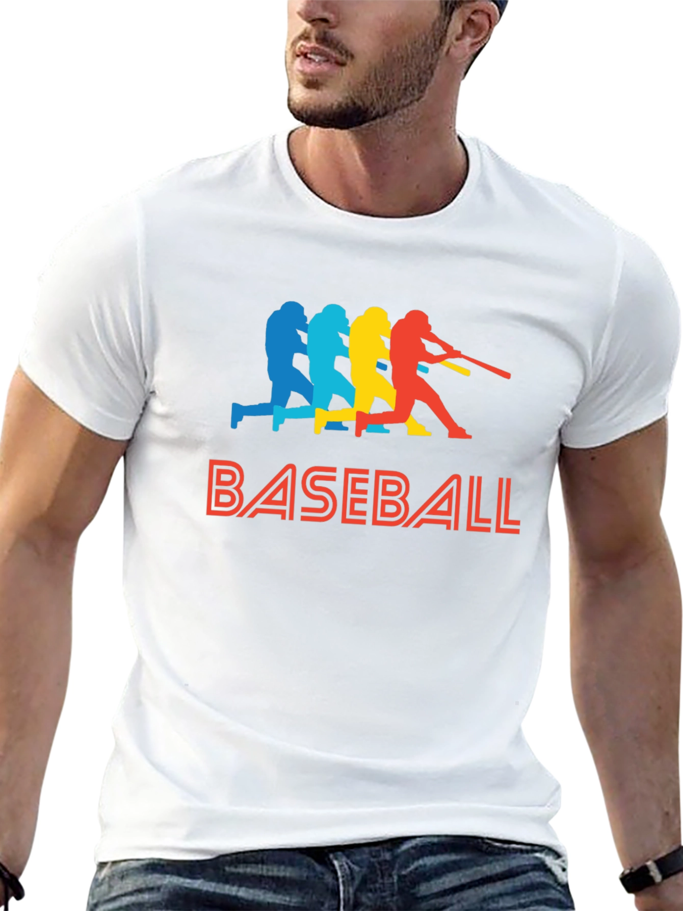 Baseball Batter Graphic Tee - Retro Style