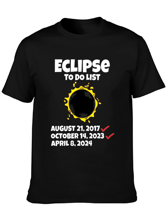Eclipse To Do List T-Shirt - August 2017 October 2023 April 2024