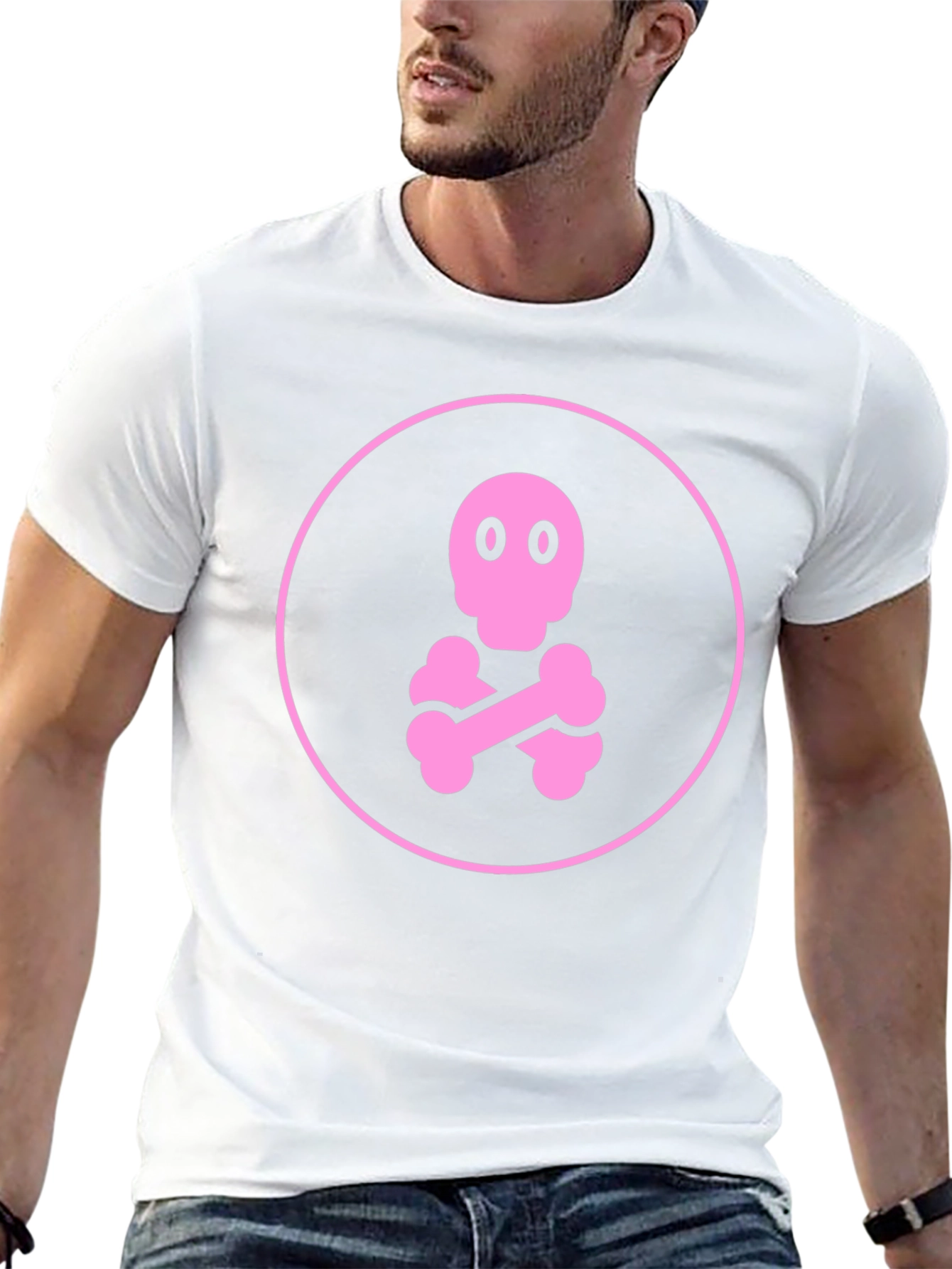 Pink Skull & Crossbones Graphic Tee