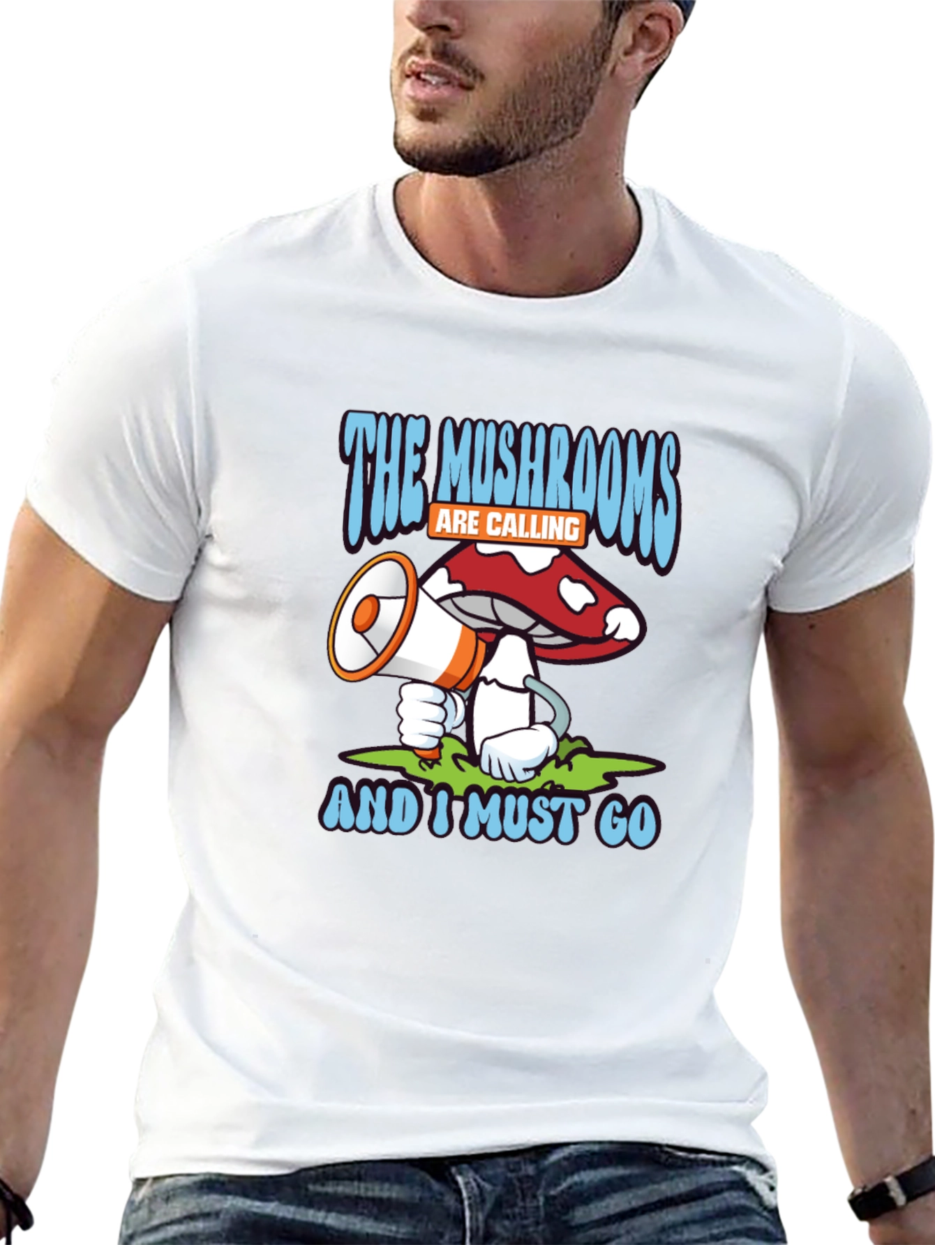Mushroom Calling Graphic T-Shirt