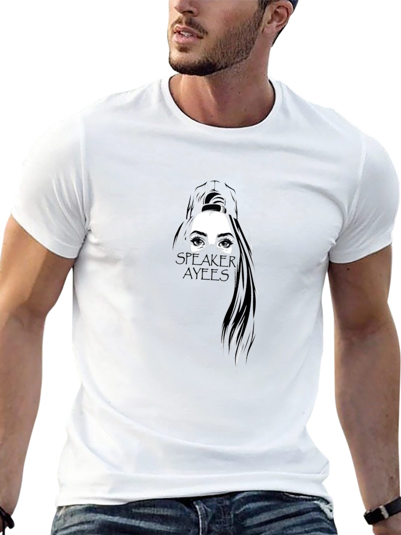Speaker Ayees Graphic T-Shirt - Black