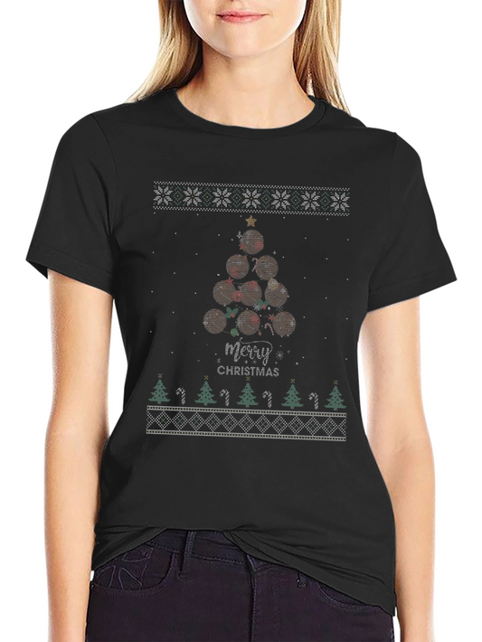 Merry Christmas Basketball Tree T-Shirt