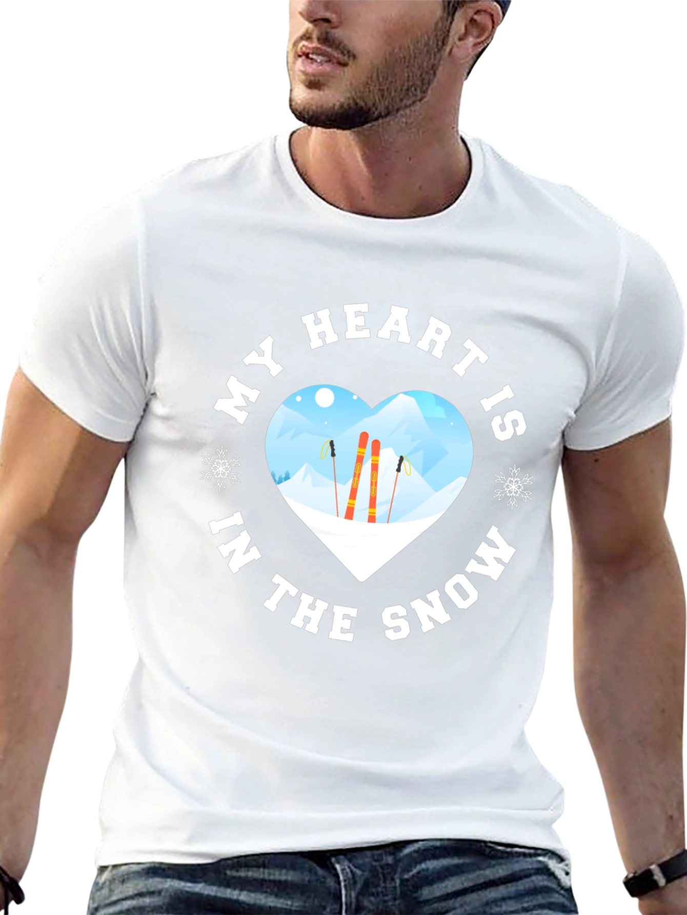 Snow Lover Graphic Tee - Skiing T-Shirt