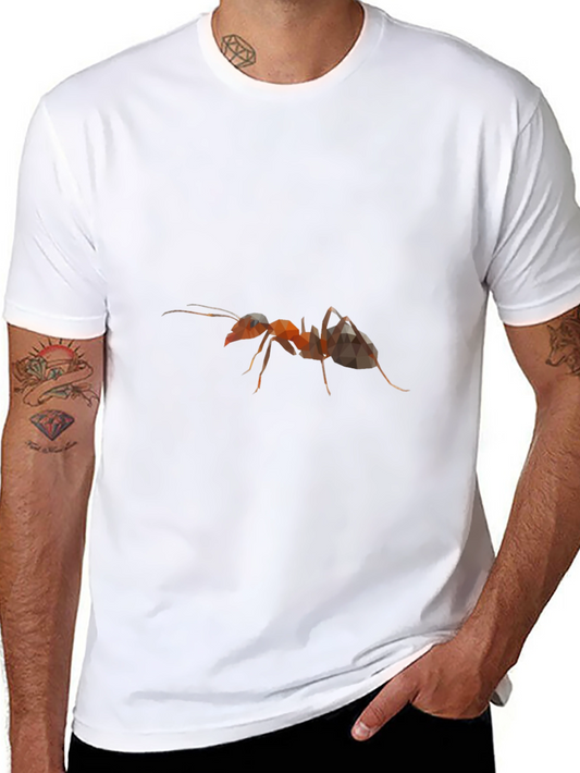 Abstract Ant Graphic Black T-Shirt