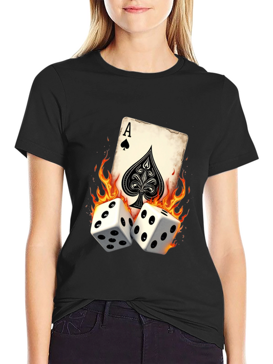 Ace of Spades Dice T-Shirt - Gambler Tee