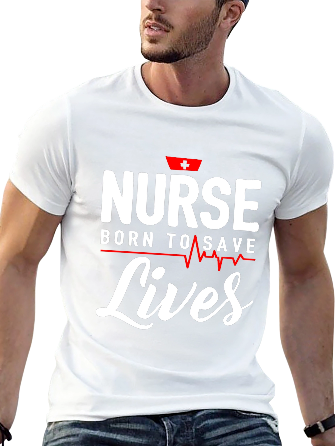 Nurse Born To Save Lives Graphic T-Shirt