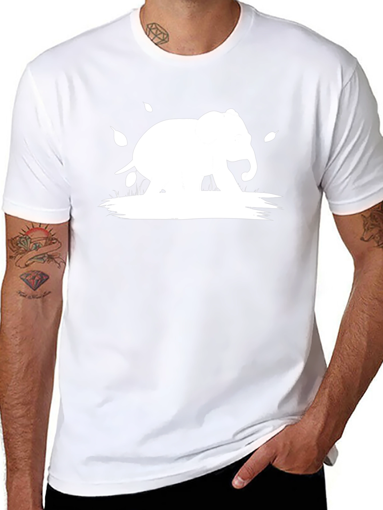 Elephant Graphic Tee - Mens Black T-Shirt