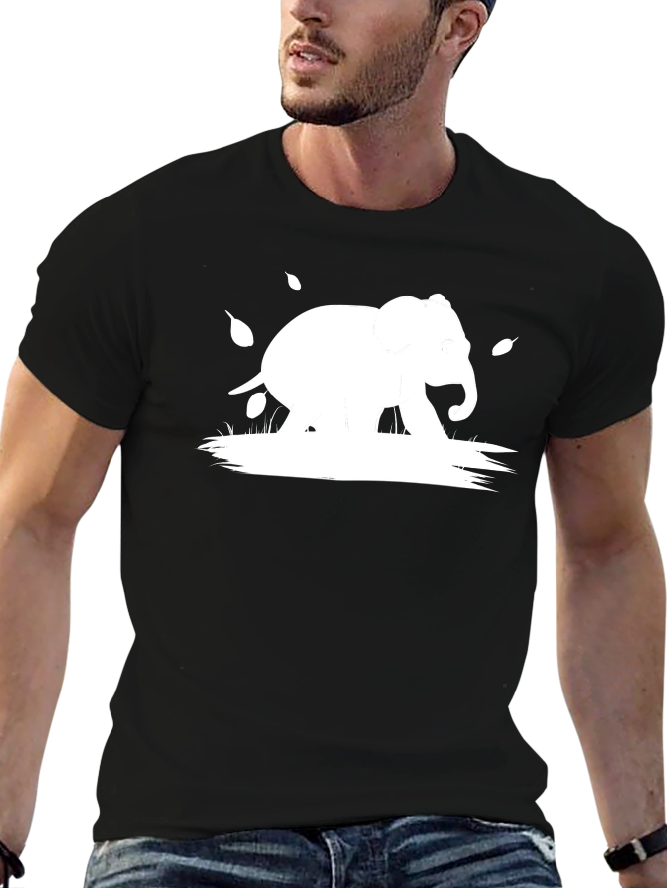Elephant Graphic Tee - Mens Black T-Shirt