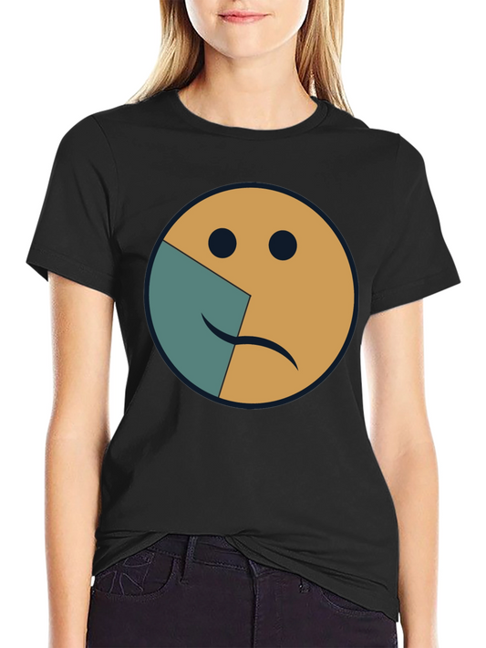 Two-Faced Emoji Graphic Tee - Express Yourself!