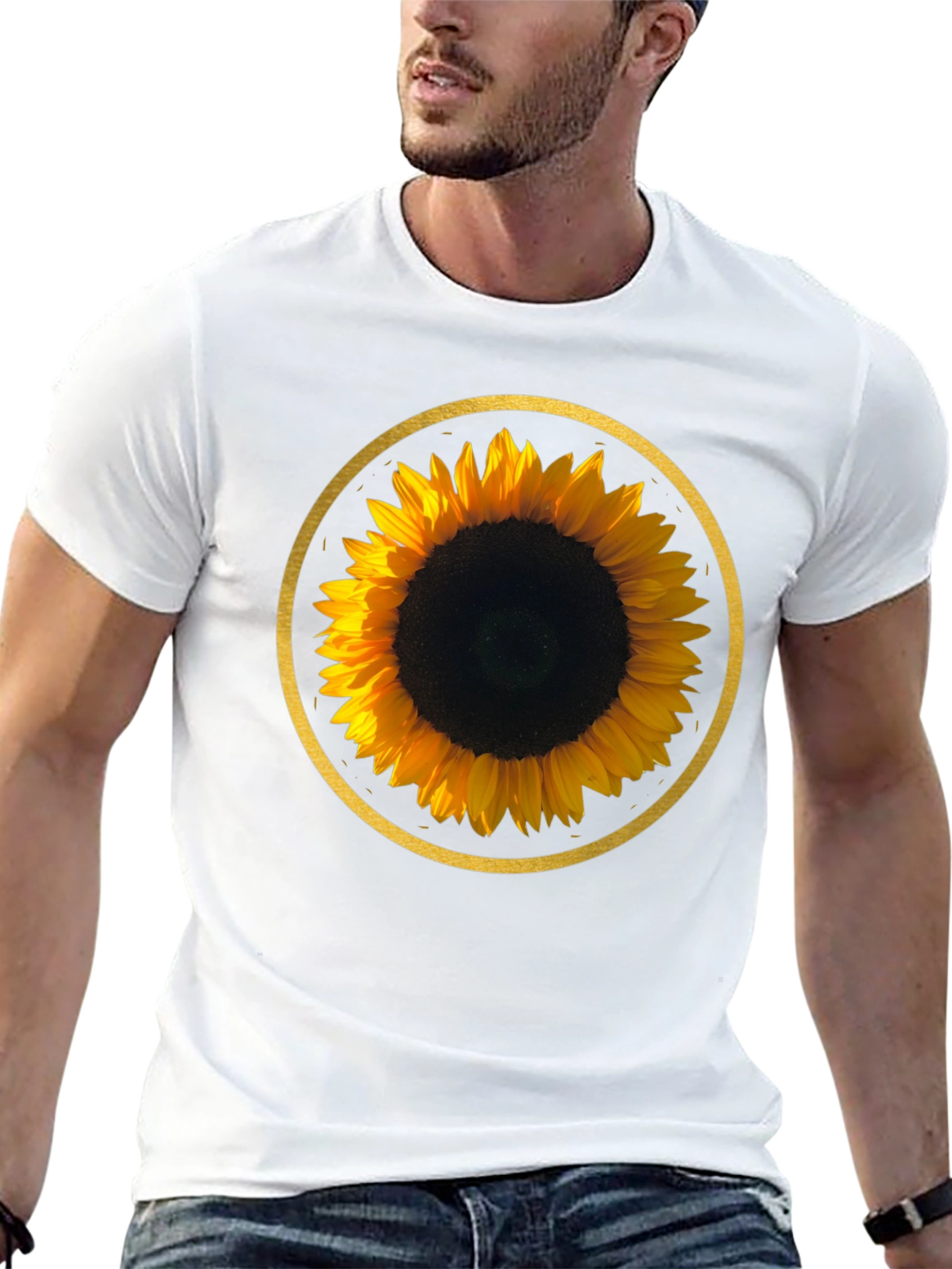 Sunflower Graphic Tee - Round Design