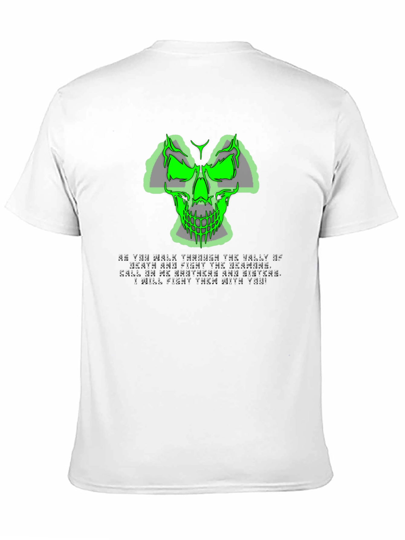 Green Skull Graphic T-Shirt - Mens Black Tee