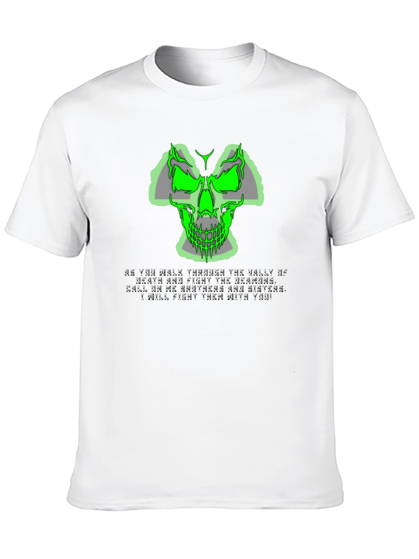 Green Skull Graphic T-Shirt - Mens Black Tee