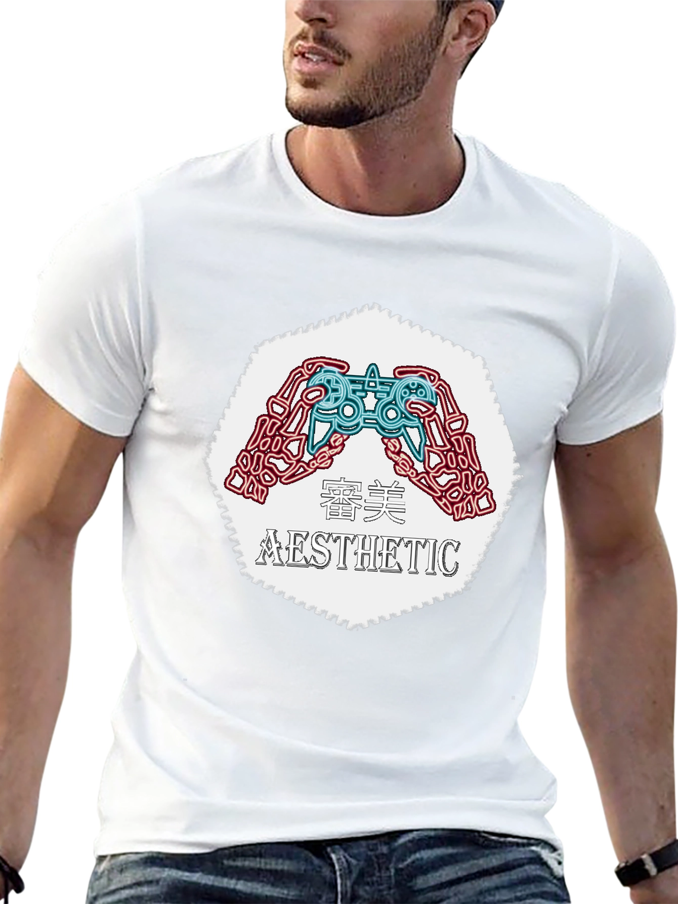 Aesthetic Gamer Graphic Tee - Black