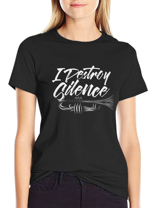 I Destroy Silence Trumpet Graphic Tee