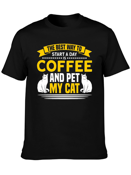 Coffee and Pet My Cat T-Shirt