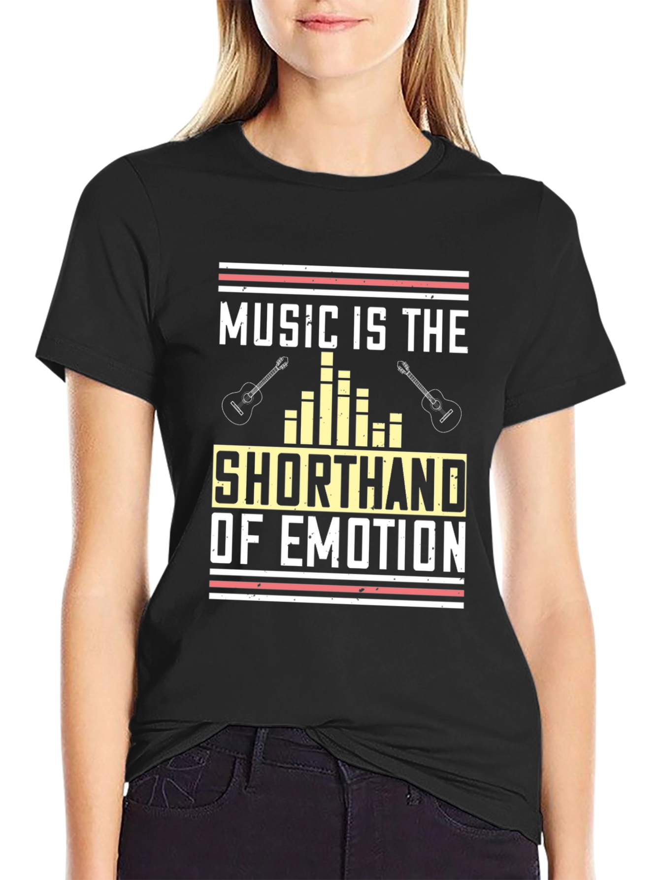 Music is the Shorthand of Emotion Black T-Shirt