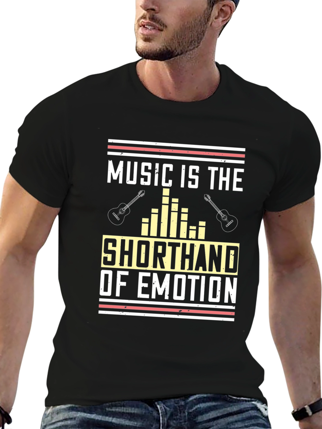 Music is the Shorthand of Emotion Black T-Shirt