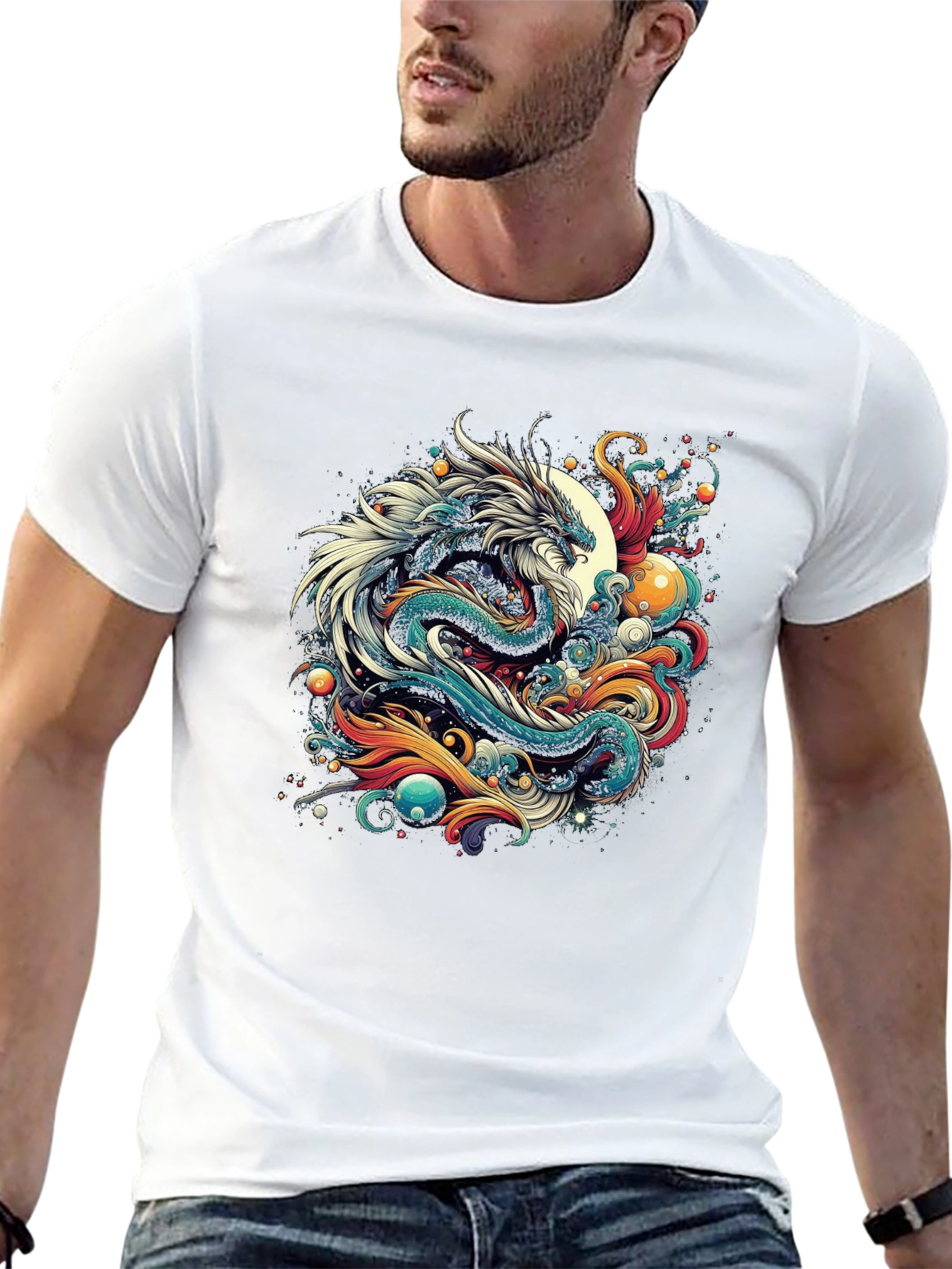 Dragon Graphic Tee - Fantasy Art T-Shirt