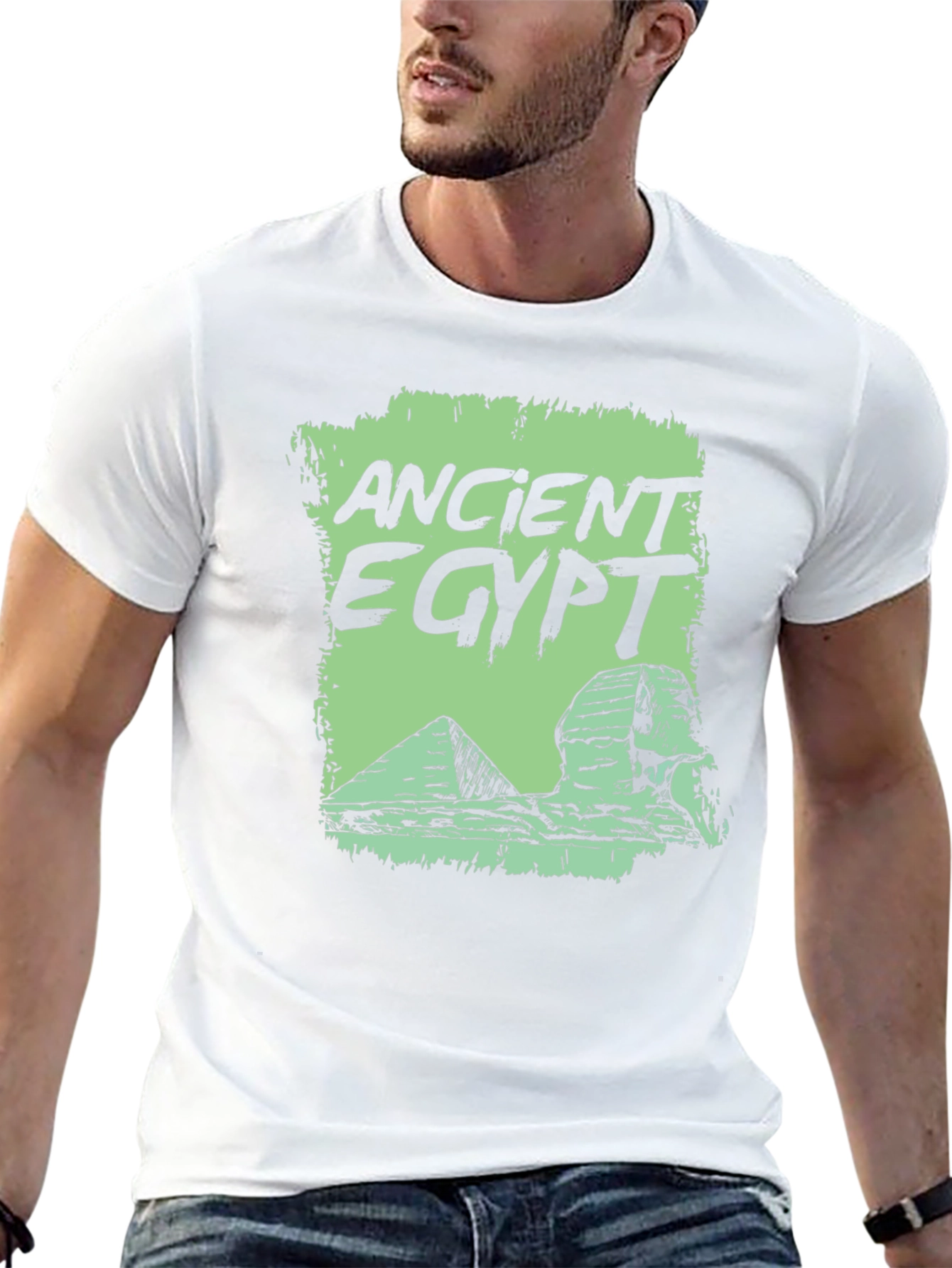 Ancient Egypt Tee - Pyramid & Sphinx Graphic T-Shirt
