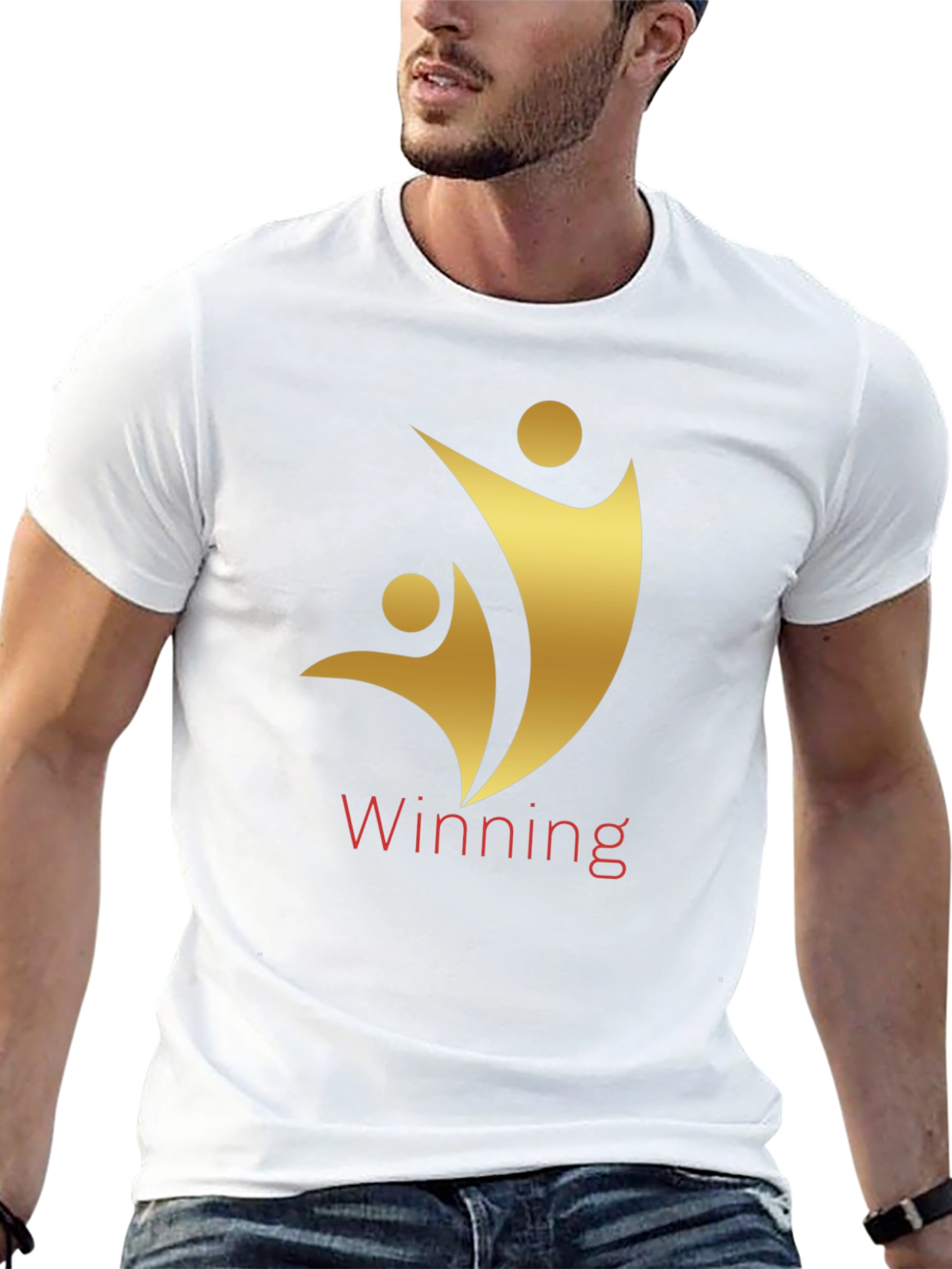 Winning Graphic Tee - Gold on Black