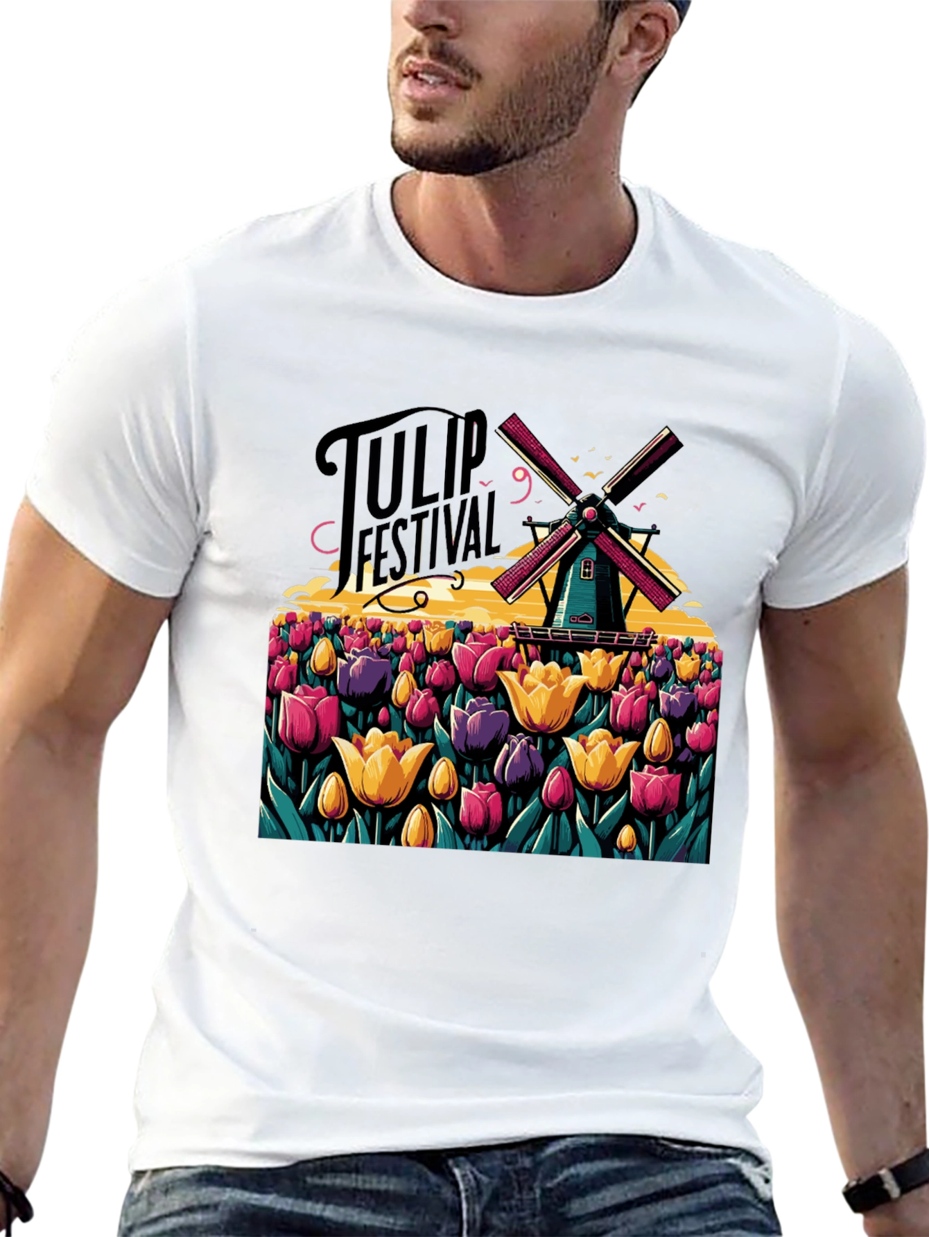 Tulip Festival Graphic T-Shirt
