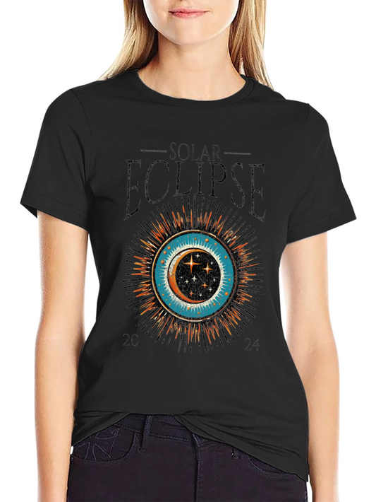 Solar Eclipse 2024 Graphic Tee - Premium Cotton T-Shirt