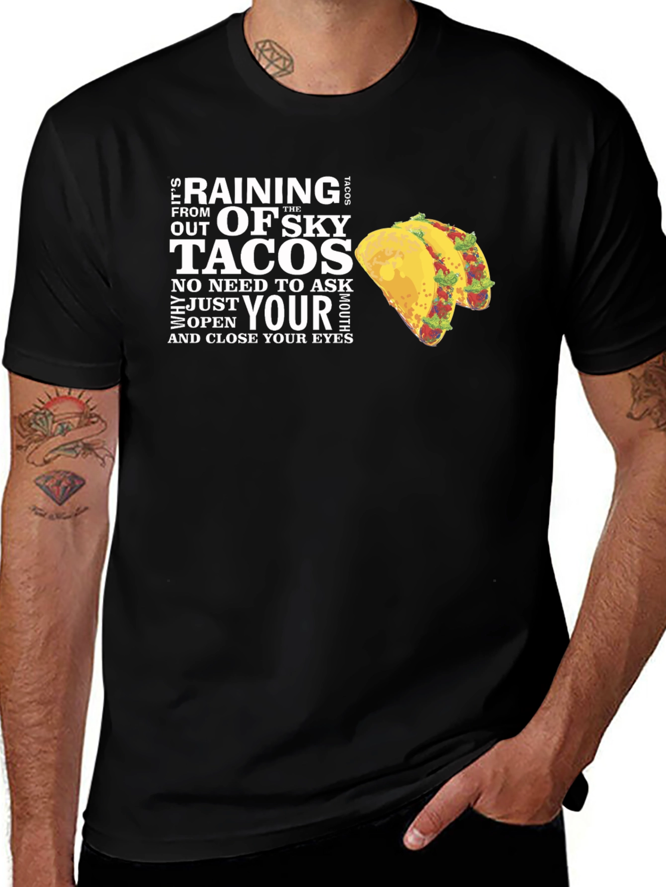 Raining Tacos Graphic T-Shirt