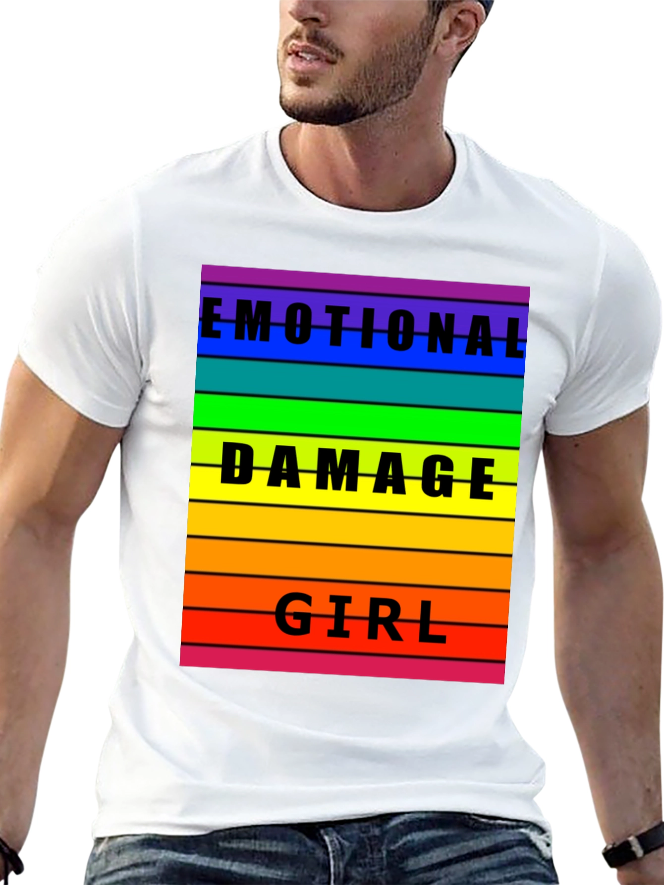 Emotional Damage Girl Rainbow T-Shirt