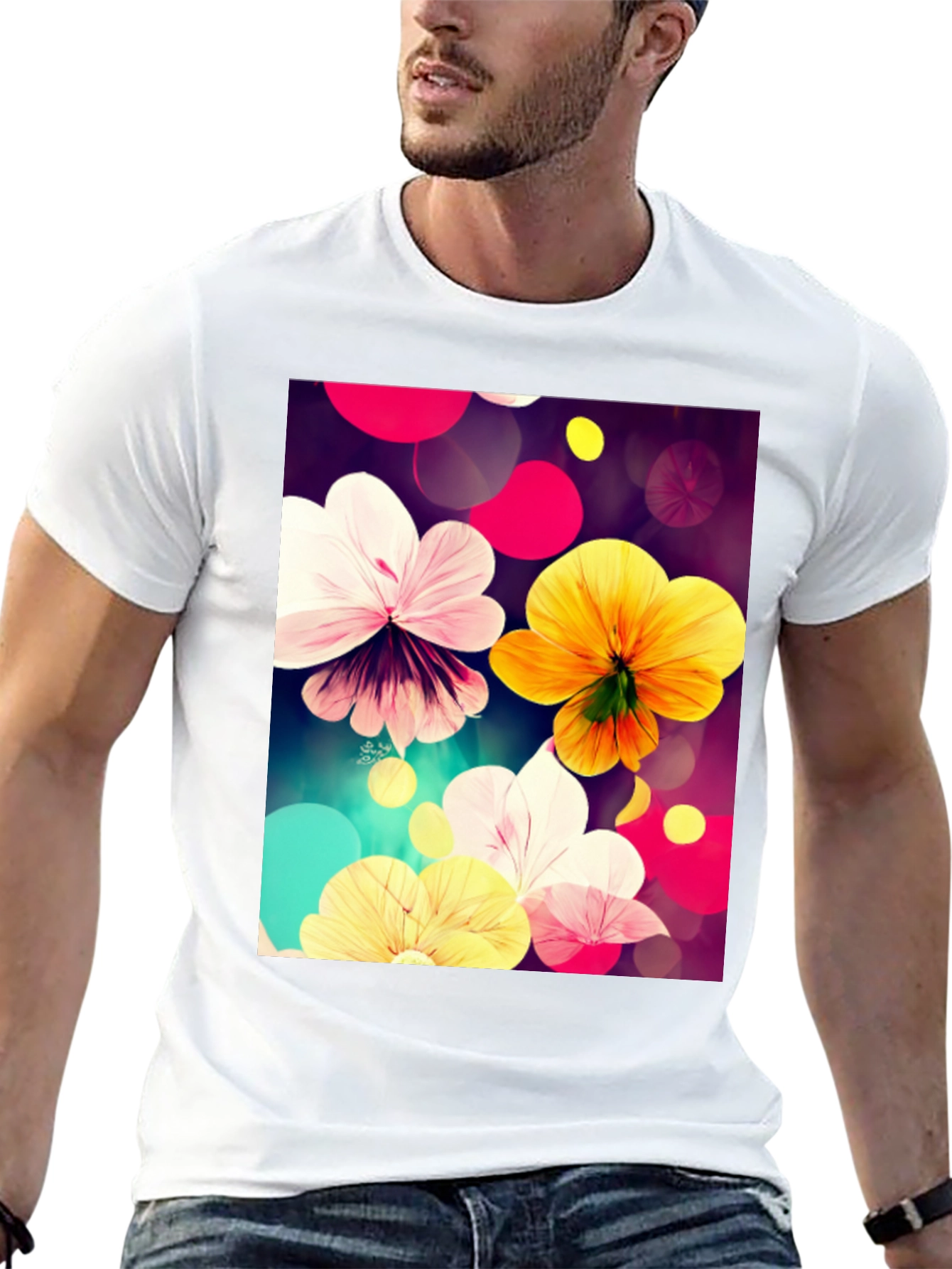Floral Abstract Art Print T-Shirt
