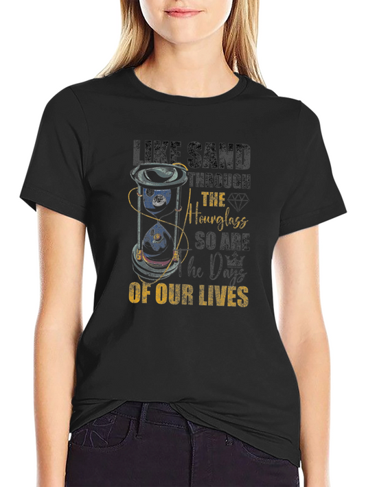 Hourglass Days of Our Lives Black T-Shirt