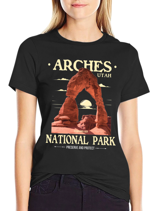 Arches National Park Black T-Shirt