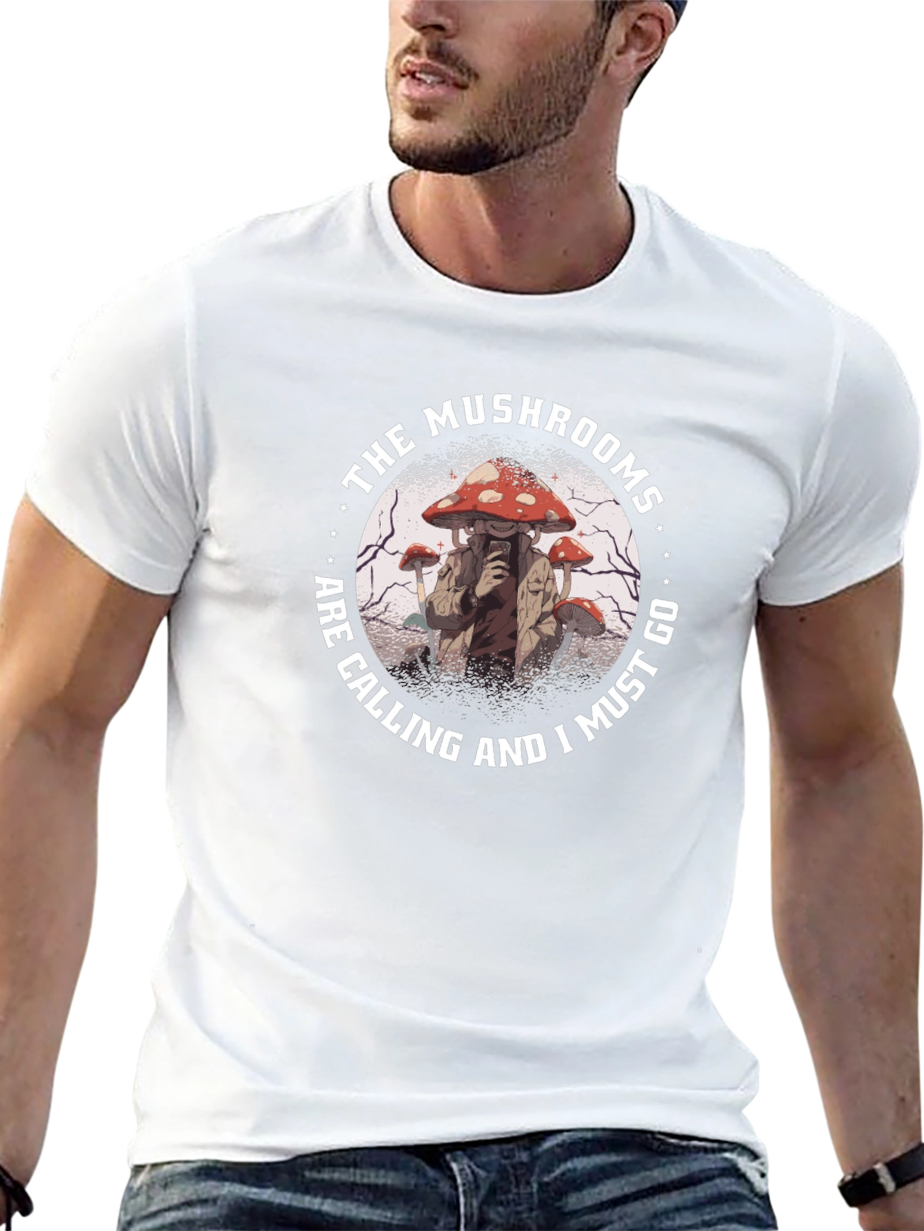 The Mushrooms Are Calling Graphic T-Shirt