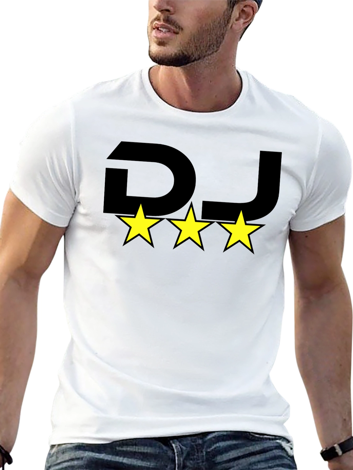 DJ Three Star Graphic Black T-Shirt