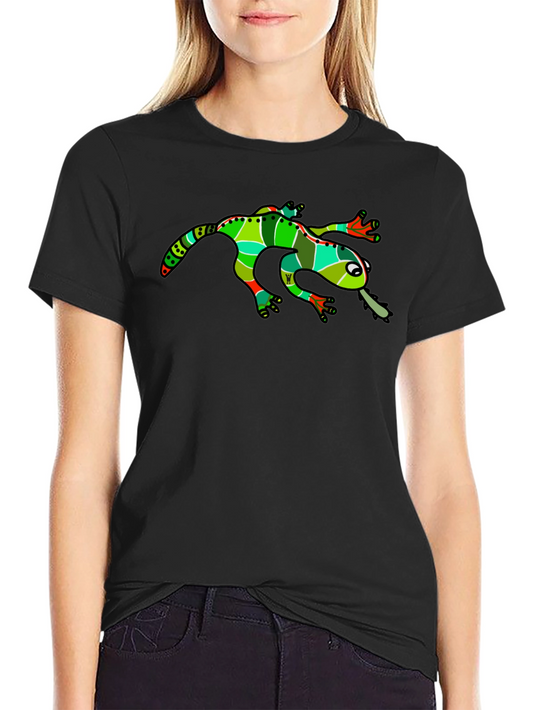 Funky Frog Graphic Tee - Black Cotton T-Shirt