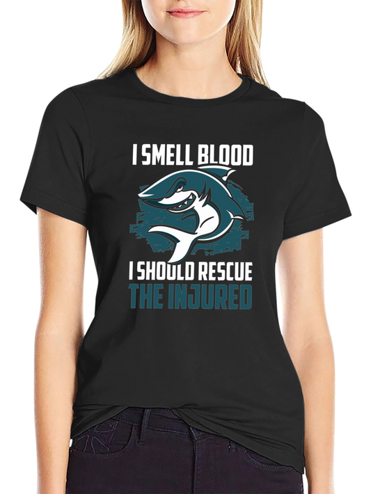 I Smell Blood Rescue Shark Graphic Tee