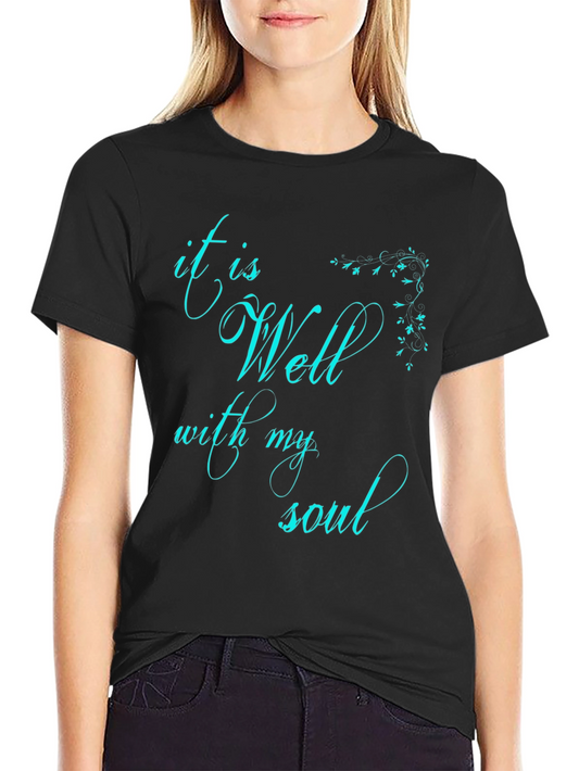 It Is Well With My Soul Black Graphic Tee