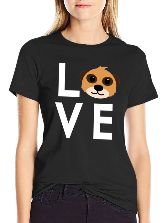 Love Meerkat Graphic Tee - Black Short Sleeve Shirt