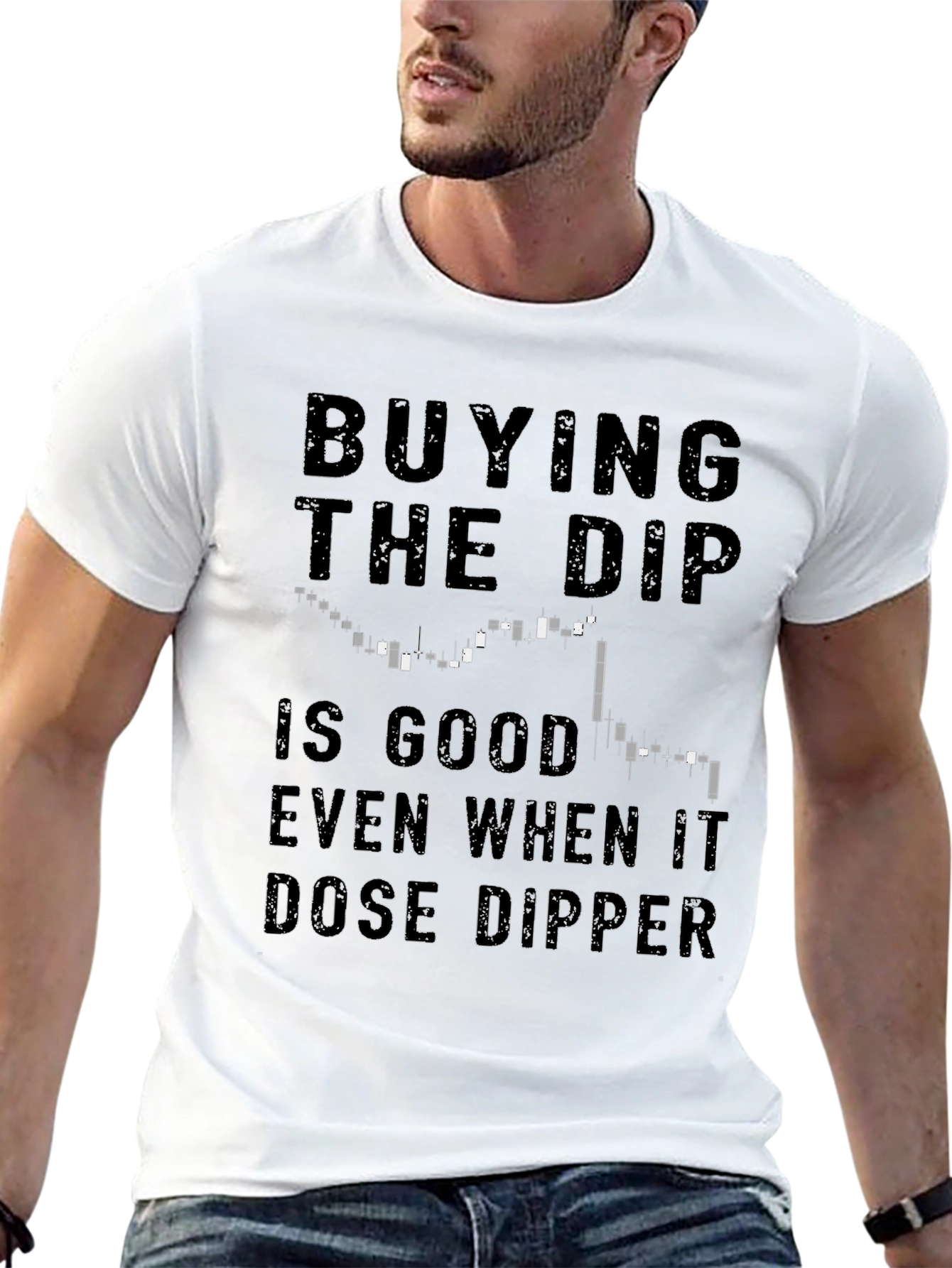 Buy The Dip Meme Black Graphic Tee