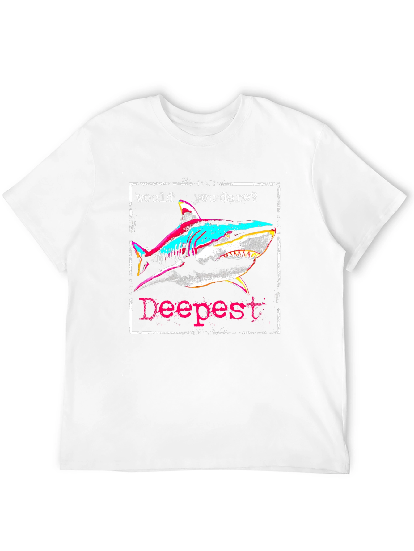 Dare to Go Deepest Shark Graphic Tee