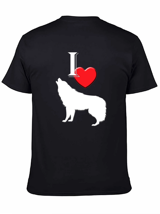 I Love Wolves T-Shirt Wolf Howl Design