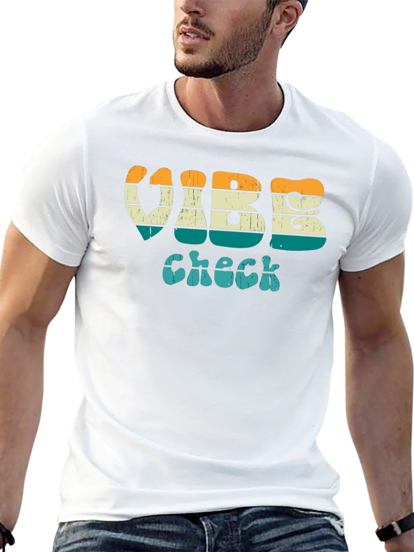 Vibe Check Retro Style Black T-Shirt