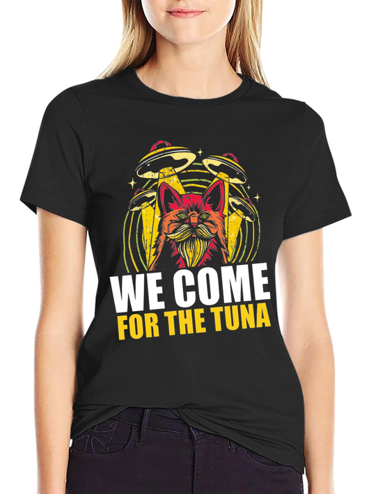 We Come For The Tuna Cat UFO Graphic Tee